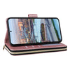 For Samsung Galaxy A34 Nine-card Slots Zipper Wallet Bag Leather Phone Case(Rose Gold)