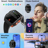 Model X 1.99 inch IP68 Waterproof Android 9.0 4G Dual Cameras Ceramics Smart Watch, Specification:4GB+128GB(Black Orange)