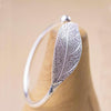 Leaf Cuff Open Bracelets Bangles Women Vintage Silver Jewelry Luxury Bracelet(Silver)