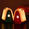 Snow House Small Night Lights Children Sleep Regularly Lights Bedside Ambiance Lamp(Red)