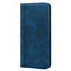 For Xiaomi Redmi Note 7 Frosted Business Magnetic Horizontal Flip PU Leather Case with Holder & Card Slot & Lanyard(Blue)