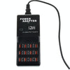 W-858 12A 12 Ports USB Fast Charging Dock Desktop Smart Charger AC100-240V, US Plug (Black)