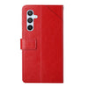 For Samsung Galaxy A56 5G Y-shaped Pattern Flip Leather Phone Case(Red)