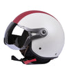 GXT Electric Vehicle Half Cover Four Seasons Retro Helmet, Size: M(White Red)