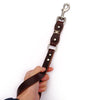 Leather Dog Lead, Coffee, 41cm - Strong & Durable Cowhide