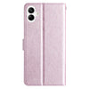 For Samsung Galaxy A06 4G Silk Texture Horizontal Flip Leather Phone Case(Rose Pink)