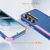 For Samsung Galaxy S25 5G TPU + PC Shockproof Protective Phone Case(Royal Blue + Pink)