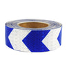 PVC Crystal Color Arrow Reflective Film Truck Honeycomb Guidelines Warning Tape Stickers 5cm x 25m(Blue White)