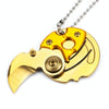 Mini Folding Pocket Knife Keychain Multitool Gold