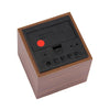 Wood Clock Desk Table LED Digital Display Alarm Clock with Time & Date & Temperature Display(Brown)