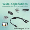 5.5 x 2.1mm 1 to 2 Female to Male Plug DC Power Splitter Adapter Power Cable, Cable Length: 30cm(Black)