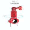 Aluminum Alloy Bicycle Mounting Bracket Bicycle Clip For Action Camera(Red)
