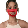 Anti-Fog Lip Language Face Shield For The Deaf And Mute Solid Color Printing Face Shield(Red)