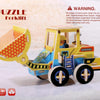 3 PCS 512 Children Wooden Assembled Car Engineering Vehicle Excavator Assembling Toy(Forklift)