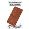 For Samsung Galaxy S25 Ultra 5G Mandala Embossed Dual-Fold Calf Leather Phone Case(Black)