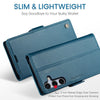For Samsung Galaxy S25+ 5G CaseMe 023 Butterfly Buckle Litchi Texture RFID Anti-theft Leather Phone Case(Blue)