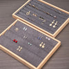 Bamboo Wood Jewelry Display Pallet Jewelry Storage Display Tray, Style: Necklace Tray
