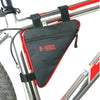 Triangle Bike Bag Front Tube Frame Cycling Bicycle Bags Waterproof MTB Road Pouch Holder Saddle(Red Black)