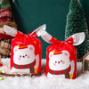 1bag Candy Packaging Bags Baking Biscuit Gift Bags 13.5x22cm(Red Scarf Bear)
