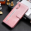 For Samsung Galaxy F06 5G / M06 5G Fashion Calf Texture Zipper Leather Phone Case(Rose Gold)