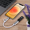 USB 3.0 Female to 8 Pin + USB-C / Type-C Male Charging + Transmission OTG Nylon Braided Adapter Cable, Cable Length: 11cm(Silver + White)