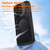 For Samsung Galaxy S22 Ultra 5G Silicone Cooling Hollow Metal MagSafe Phone Case(Black)