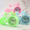 Bicycle-shaped Desktop Alarm Clock Student Gifts(Light Pink)