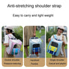 Foldable Cat Backpack Grey - Breathable Carrier Bag for Cats up to 7.5kg