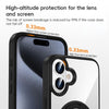 For iPhone 13 Pro High Transparency 360 Degree Rotating Holder MagSafe Phone Case(Dark Blue)