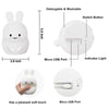 Rabbit Silicone Pat Night Light Children Gift Color Changing Lamp, Specification: Charging Remote Control