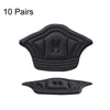 10 Pairs Tailored Sneaker Heel Tab Anti-wear and Anti-drop Tracker, Thickness: 10mm (Black)