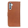 For Samsung Galaxy A26 5G KHAZNEH Cowhide Texture Horizontal Flip Leather Phone Case(Brown)