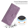 For Xiaomi Redmi K70 / K70 Pro Skin Feel Stripe Pattern Leather Phone Case with Long Lanyard(Purple)