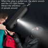 130dB Personal Safety Alarm Keychain, Blue, IP56 Waterproof, LED Light