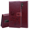 For Xiaomi Redmi 9 Rose Embossed Horizontal Flip PU Leather Case with Holder & Card Slots & Wallet(Brown)