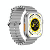 WS-E9 Ultra 2.2 inch IP67 Waterproof Metal Buckle Ocean Silicone Band Smart Watch, Support Heart Rate / NFC(Silver)
