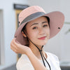 SunShad 112221 Foldable Wide-brimmed Breathable Summer Sunscreen Fisherman Hat for Men / Women, Size: 55-57cm(Pink)