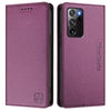 For Samsung Galaxy Note20 Ultra RC01 Dual-Folded Magnetic Suction RFID Leather Phone Case(Violet)