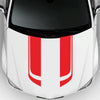 D-711 Stripe Pattern Car Modified Hood Decorative Sticker(Red)