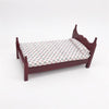 1:12 Mini House Toy Pocket Furniture Simulation Single Bed(Mahogany)