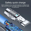 Mech Series 6A 120W USB to 8 Pin 180-degree Metal Plug Fast Charging Cable, Length: 1.8m(Black)