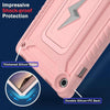 For Samsung Galaxy Tab A9+ Armor Bolt Shape Holder Silicone Hybrid PC Tablet Case(Rose Gold)
