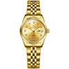 OLEVS 5526 Women Diamond Set Luminous Waterproof Quartz Watch(Gold)