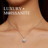 MSN017 Sterling Silver S925 Platinum Plated Zircon Simple Light Luxury Necklace