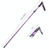 TANERDD TR-D0001 Trekking Poles Aluminum Alloy Folding Outdoor Handrails Trekking Walking Sticks(Long Model (Purple))