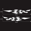 2 PCS/Set D-943 Checkered Flag Pattern Car Modified Decorative Sticker(White)