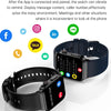 E500 1.83 inch HD Square Screen Leather Watch Strap Smart Watch Supports ECG Monitoring / Non-invasive Blood Sugar(Black)