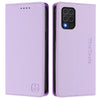 For Samsung Galaxy M62 / F62 4G RC01 Dual-Folded Magnetic Suction RFID Leather Phone Case(Light Purple)