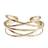 Cuff Bangles For Women Girls Fashion Bangles Bracelets(Gold)