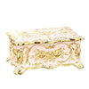 Enamel Zinc Alloy Jewelry Storage Treasure Box Epoxy Home Decoration(Milky White)